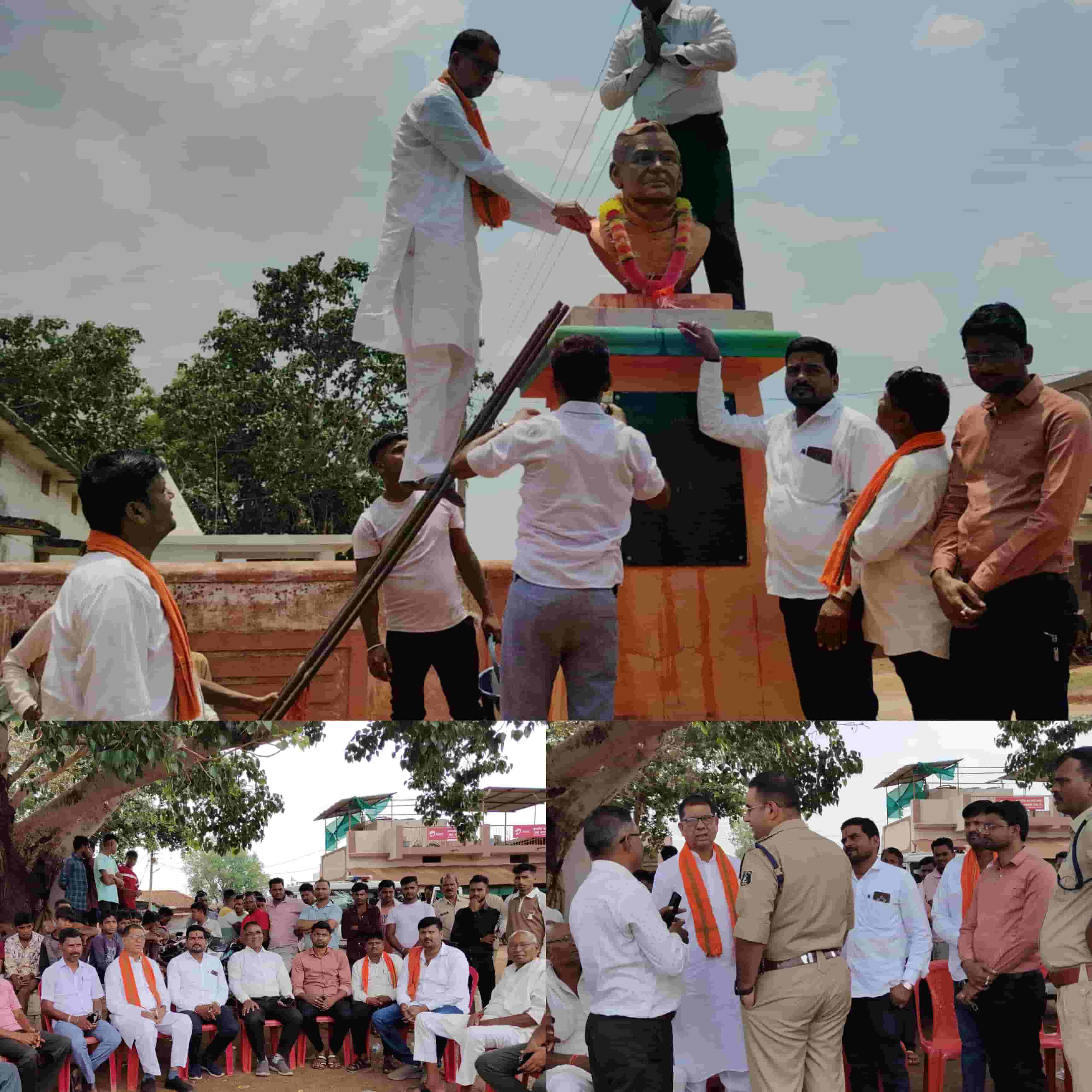अमानवीय कृत्य के बाद श्रद्धा और संकल्प की तस्वीर, भाजपा ने अटल प्रतिमा की शुद्धि की, एसपी ने दिया न्याय का भरोसा