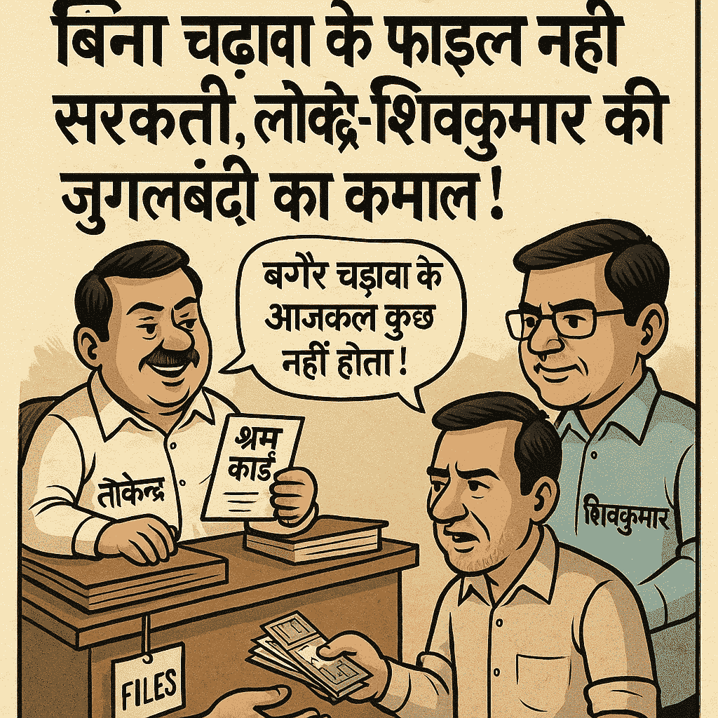 श्रम कार्ड के बहाने खुल्लमखुल्ला वसूली! बिना चढ़ावा के फाइल नहीं सरकती, लोकेन्द्र-शिवकुमार की जुगलबंदी का कमाल!